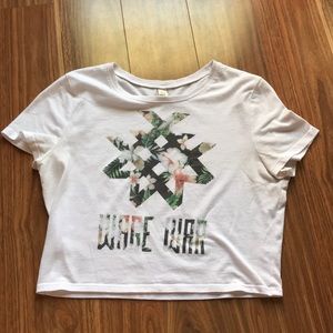 Wage War white crop top